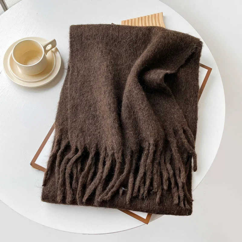 Muffler Men Wool - وشاح سيدة الخريف الشتاء الصلبة بسيطة