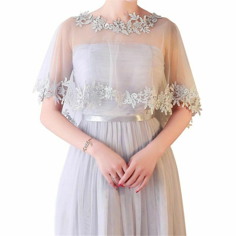 Stole Wedding Shawl - شال أنيق من الدانتيل للعروس، عباءة
