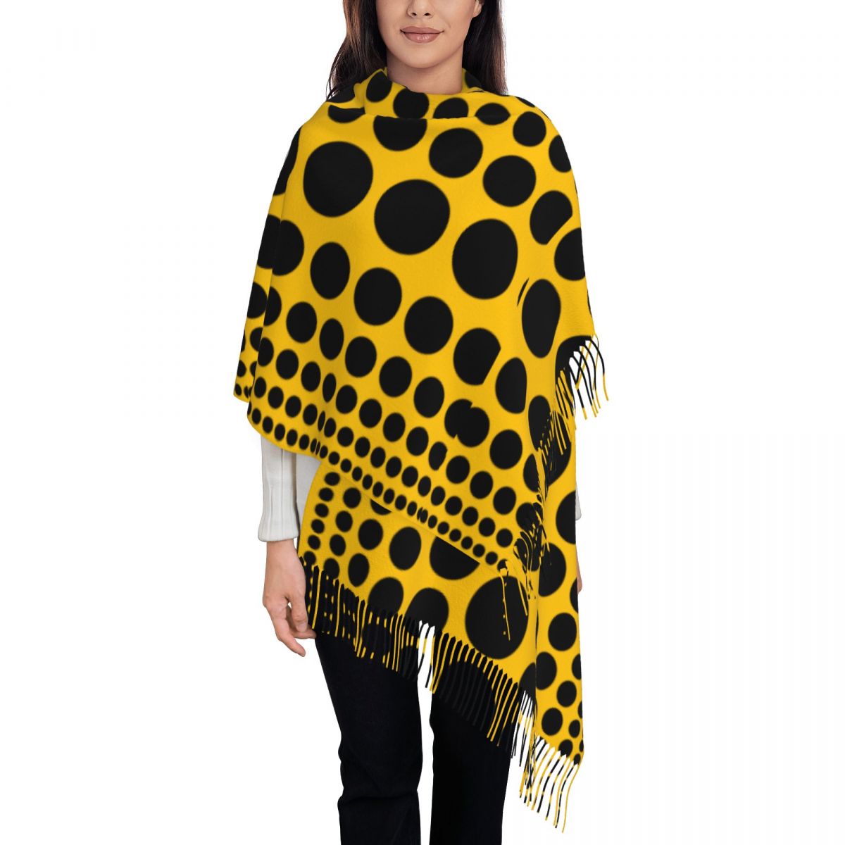 Infinity Scarf Knit - وشاح من الكاشمير منقطة ماركة إنفينيتي