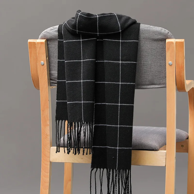Muffler Men Wool - 2023 جديد الشتاء الرجال وشاح الدفء