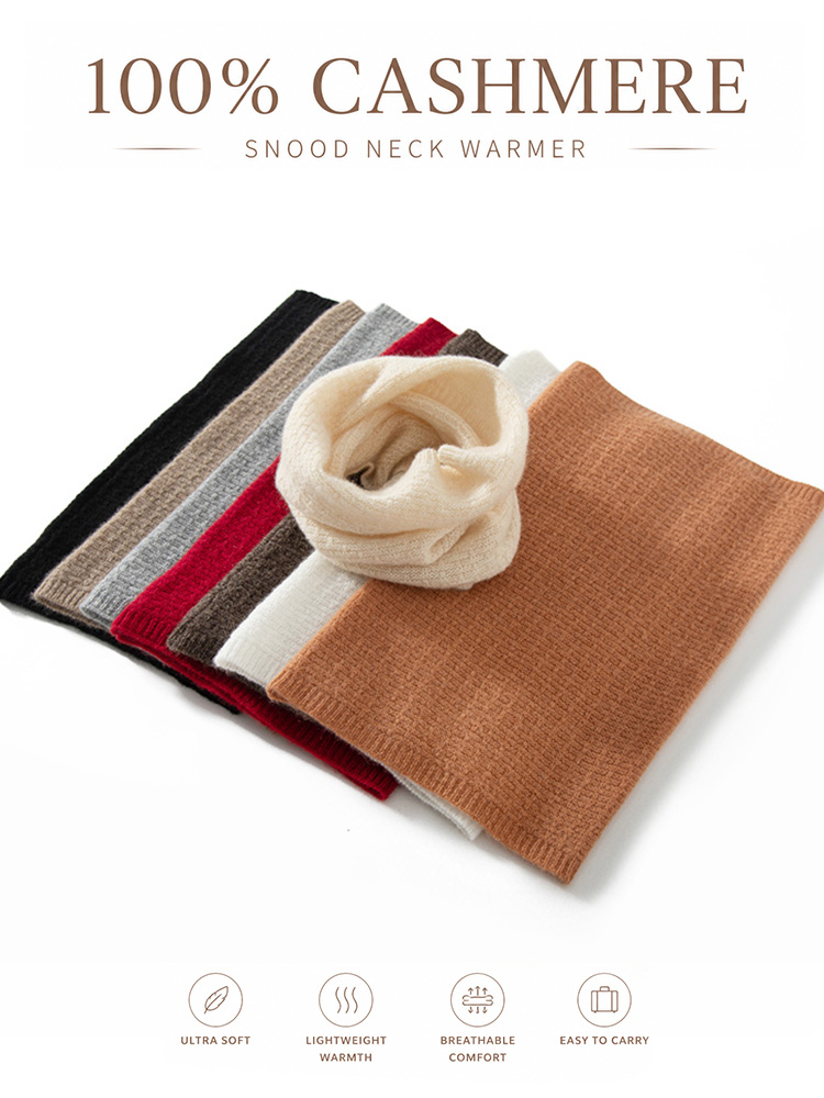Infinity Scarf Knit - وشاح رقبة من الكشمير الخالص 100%