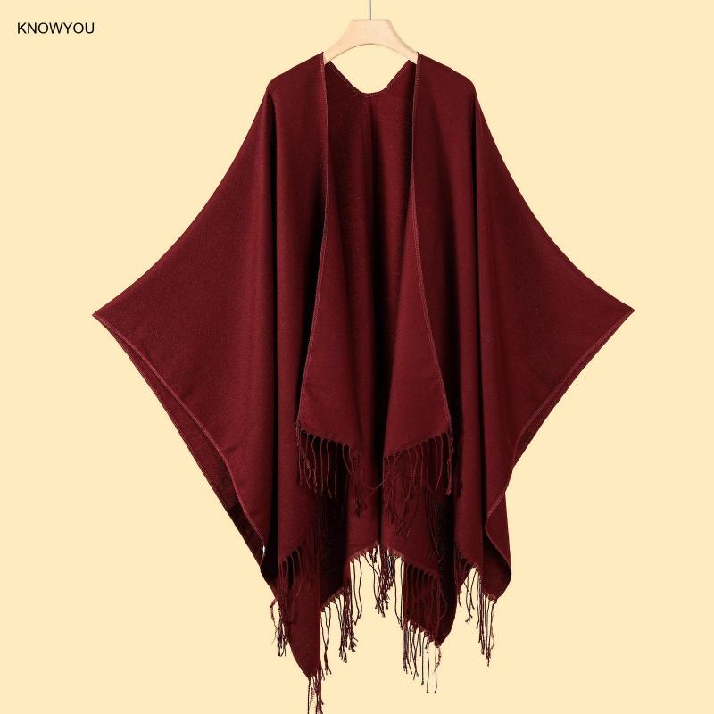 Muffler Men Wool - بلون العباءات الرجال النساء كبيرة الحجم