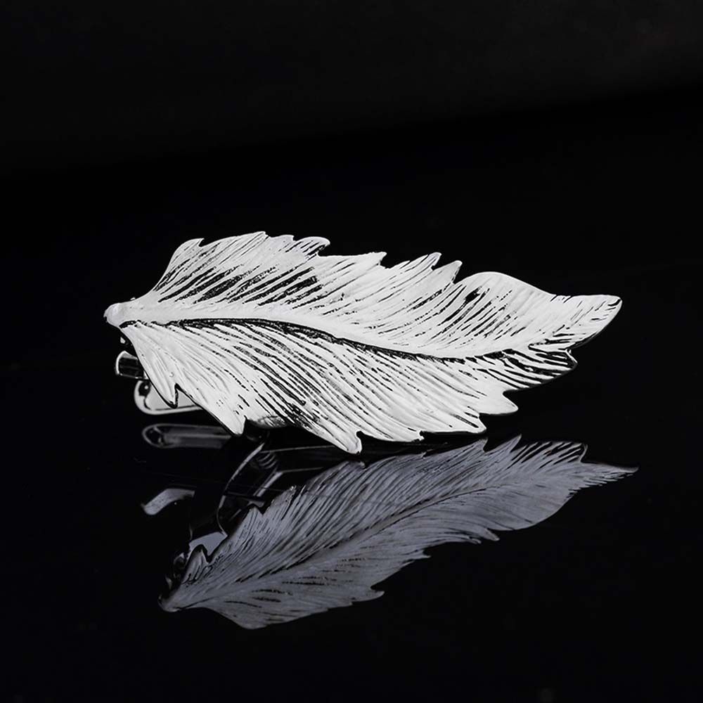 Tie Clip Silver - مشبك ربطة عنق فضي معدني بتصميم