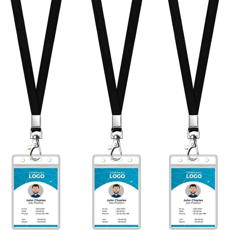 Lanyard Badge Holder - 3 عبوات من حبل الرحلات مع