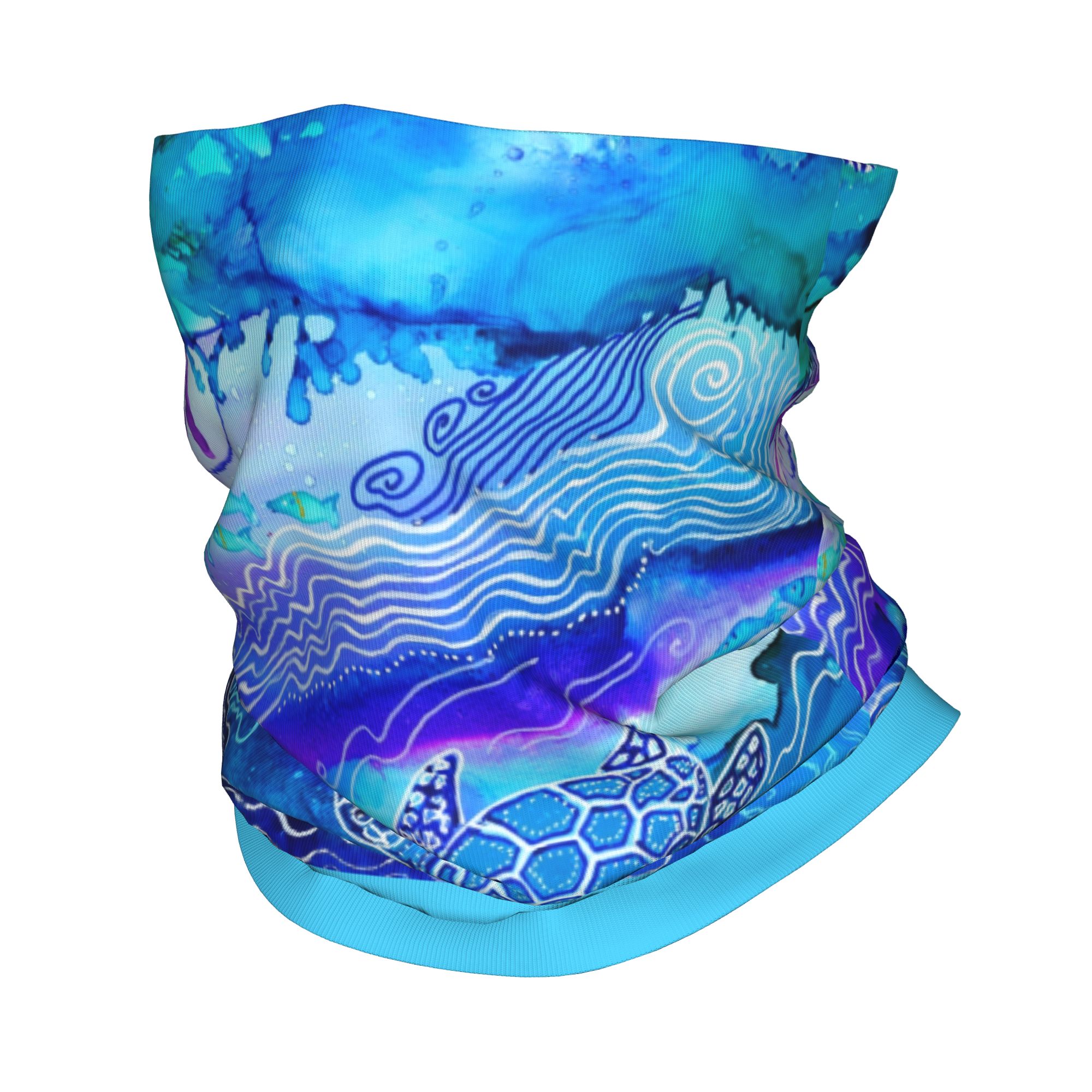 Neck Warmer Tube - ربطة رأس شتوية مخصصة بتصميم سلحفاة