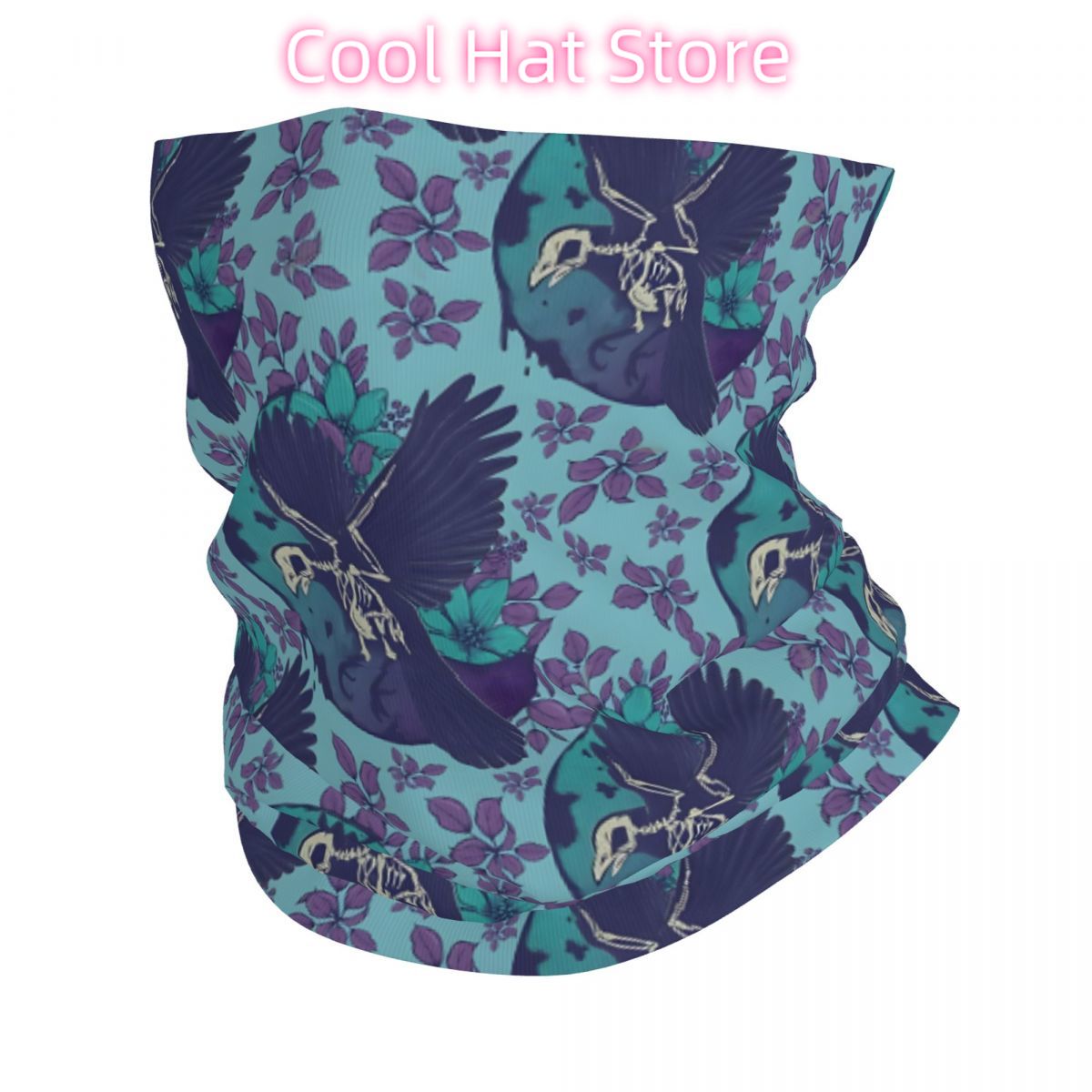 Neck Warmer Tube - الغراب الهيكل العظمي والقمر عقال الرقبة