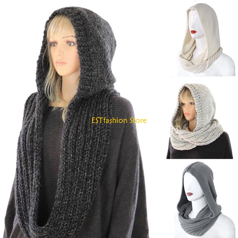 Infinity Scarf Knit - Y5GC غطاء رأس نسائي شتوي منسوج
