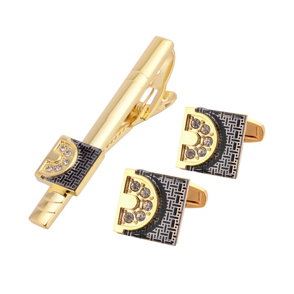 Tie Bar Set Gift - طقم أزرار أكمام ومشبك ربطة عنق
