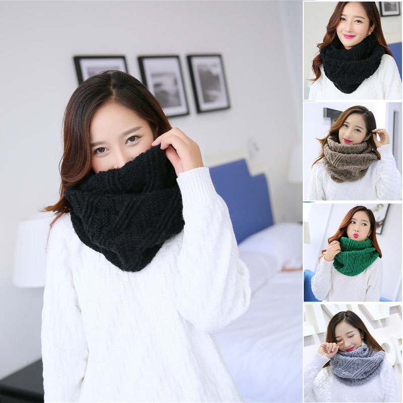 Infinity Scarf Knit - للجنسين الشتاء لينة مكتنزة متماسكة دائرة