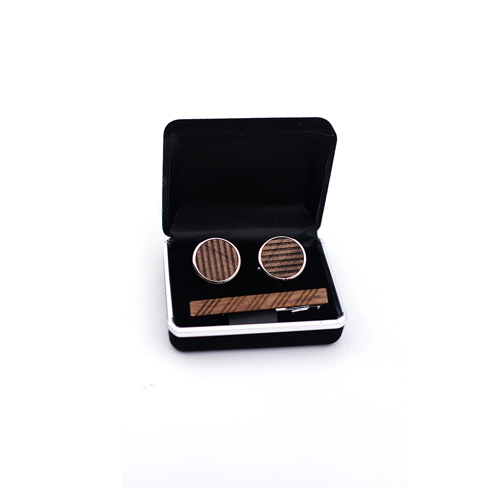 عالية الجودة الخشب الكفة الروا - مراجعة Tie Bar Set Gift وسعره