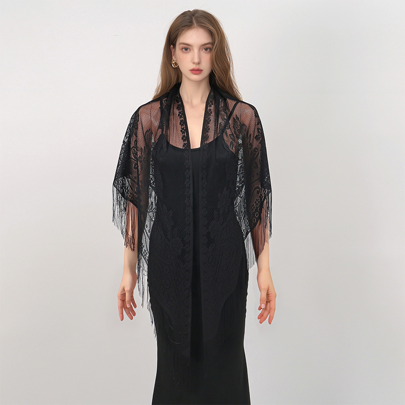 جديد التطريز وشاح دانتيل شال ا - مراجعة Stole Wedding Shawl وسعره