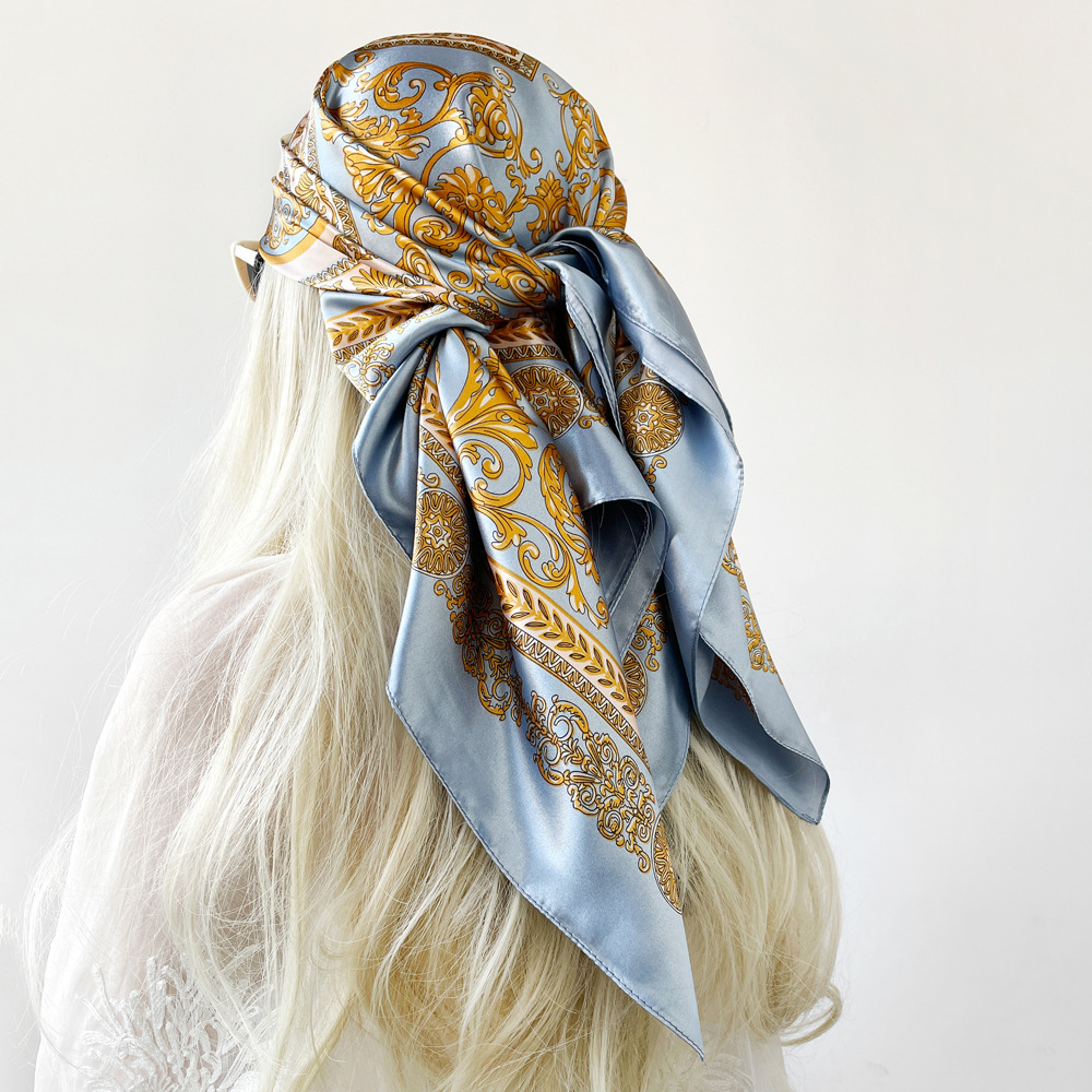 شال حريري مربع من الساتان للنس - مراجعة Silk Neck Scarf وسعره