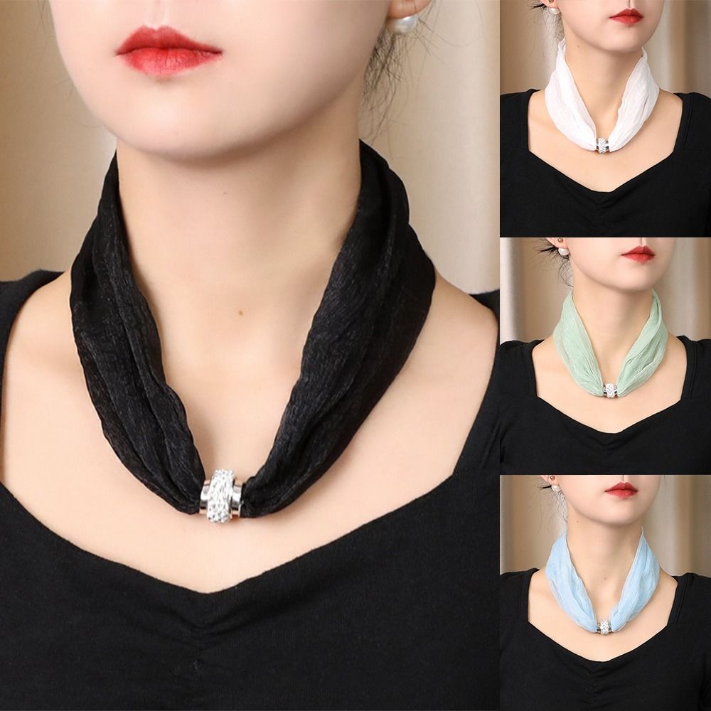 وشاح نسائي فاخر بإبزيم مغناطيس - مراجعة Ascot Neck Scarf وسعره