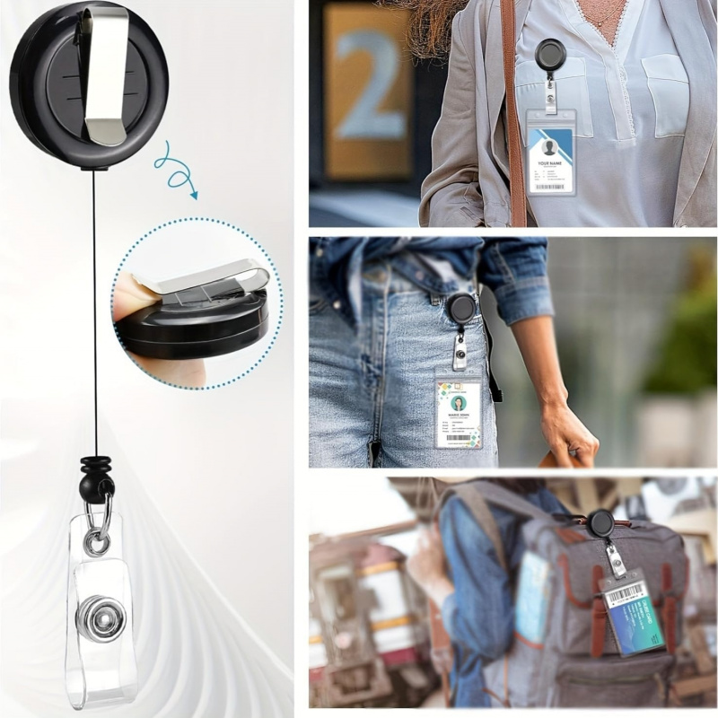 4 قطع حبل تعليق أسود قابل للسح - مراجعة Lanyard Badge Holder وسعره