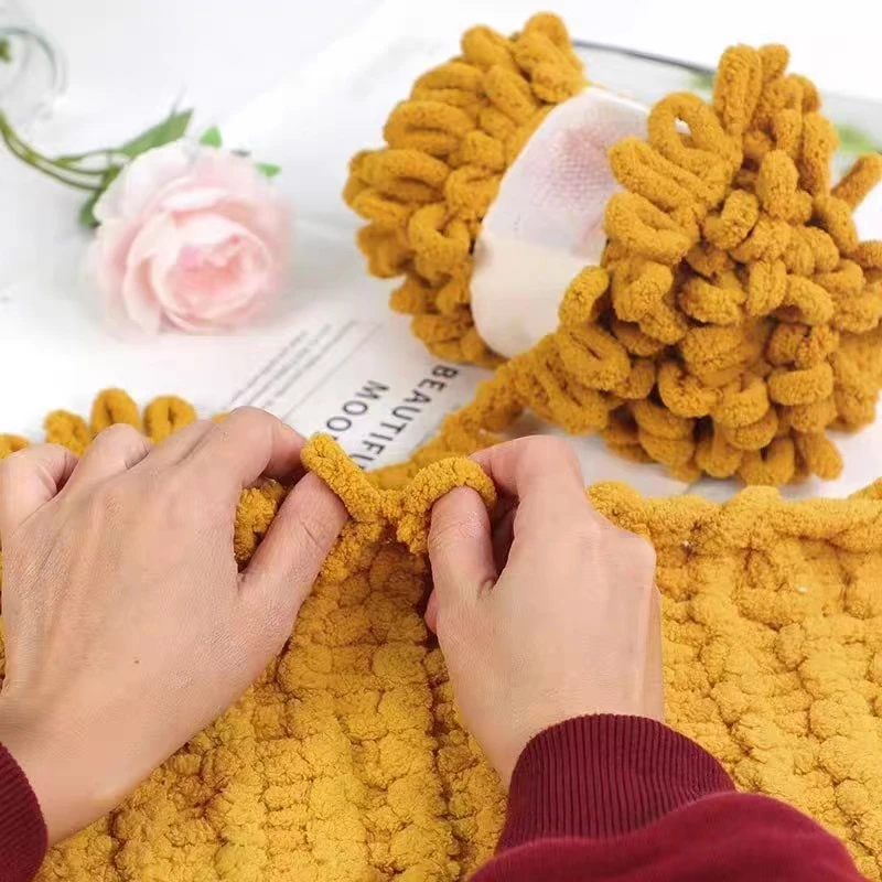 100 جرام/الكرة إصبع حلقة الغزل - مراجعة Woven Scarf Blanket وسعره