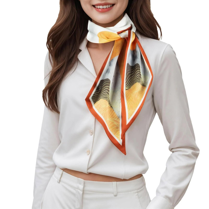 موضة المشارب فيونكة شعر وشاح ا - مراجعة Silk Tie Striped وسعره