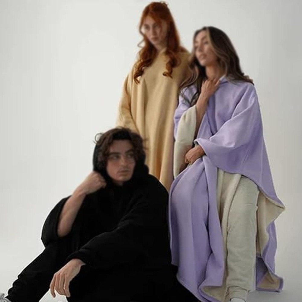 عباءة هودي جديدة عالية الجودة  - مراجعة Woven Scarf Blanket وسعره