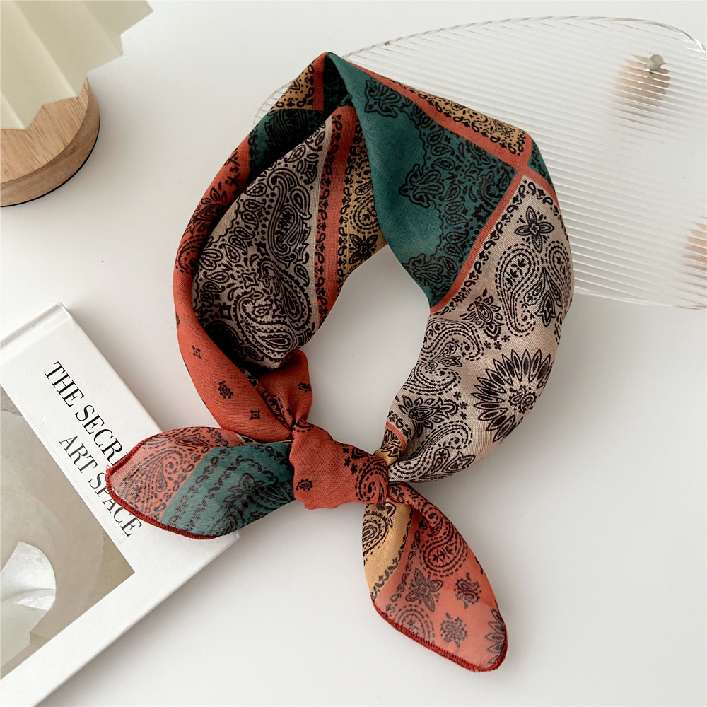 موضة القطن وشاح المرأة الأزهار - مراجعة Bandana Cotton وسعره