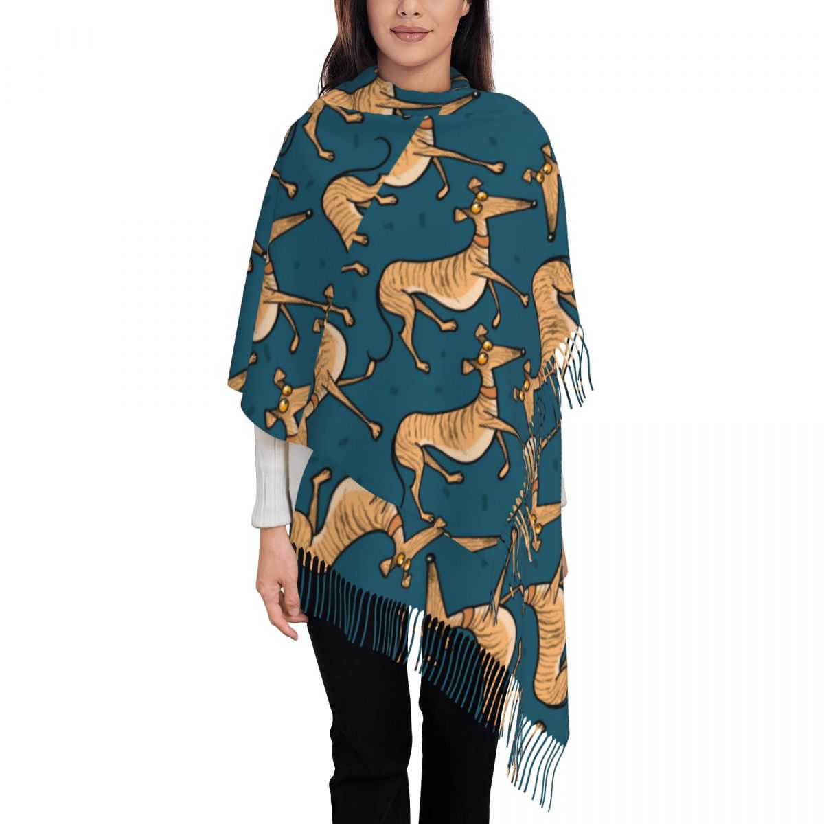 السلوقي الوبت Lurcher شالات ال - مراجعة Pashmina Wrap Large وسعره