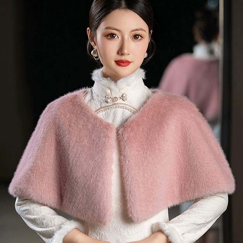 المرأة الشتاء فو الفراء شال أن - مراجعة Stole Wedding Shawl وسعره