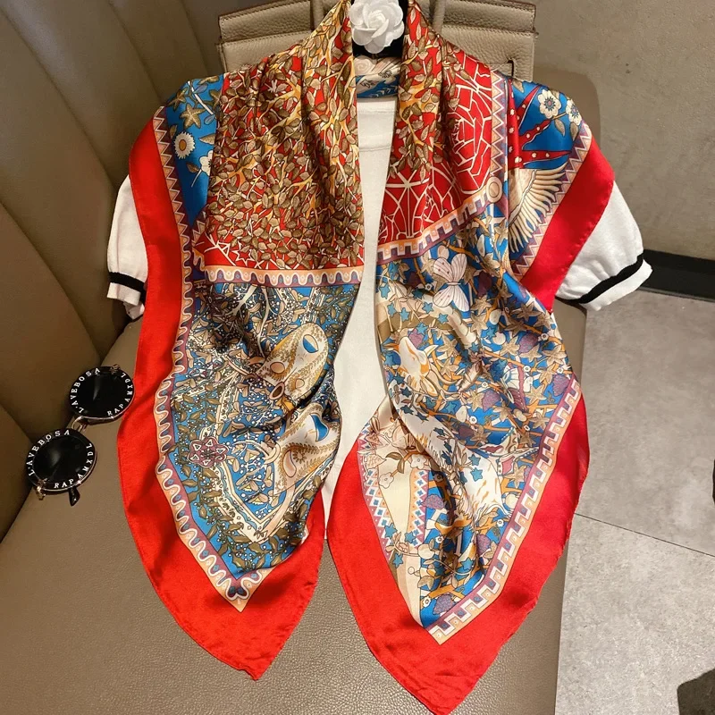 وشاح حريري 90 فاخر خفيف مطبوع  - مراجعة Silk Tie Striped وسعره