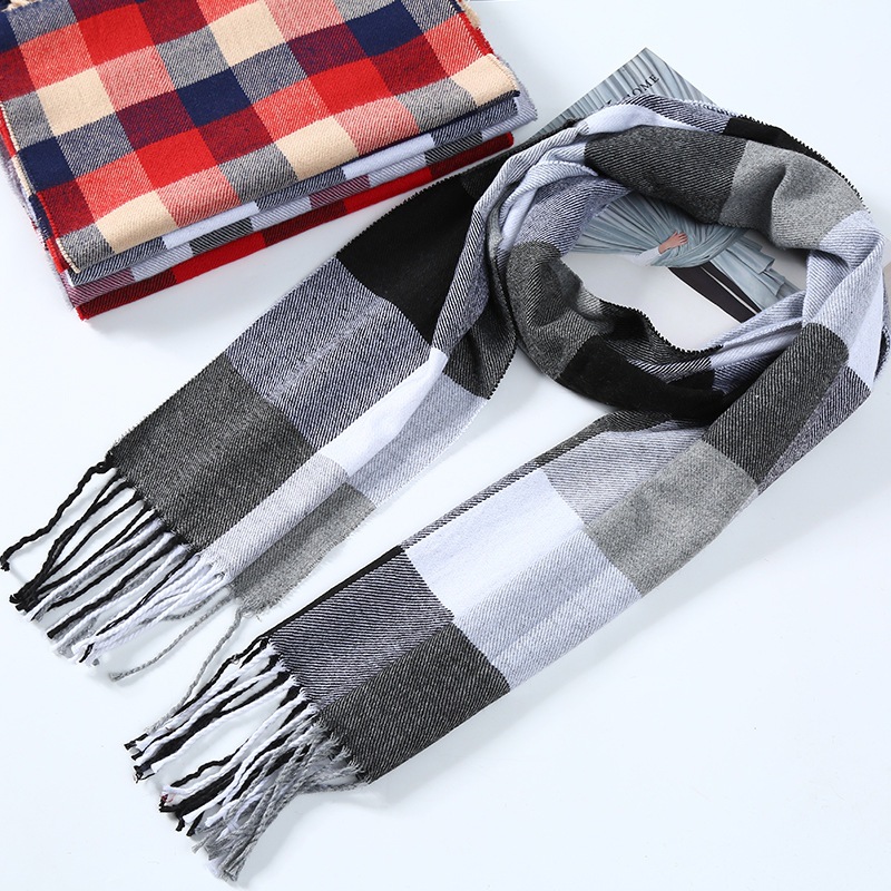 الشتاء الرجال وشاح منقوشة شريط - مراجعة Muffler Men Wool وسعره