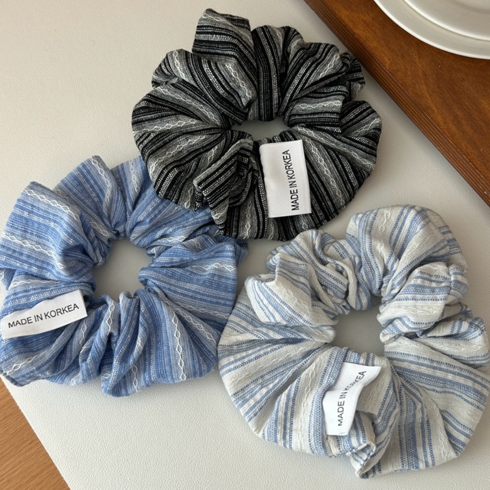 2025 كوريا موضة شريط الشعر الأ - مراجعة Silk Tie Striped وسعره