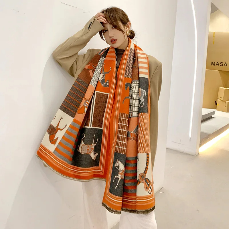 وشاح كشميري شتوي فاخر للنساء ، - مراجعة Woven Scarf Blanket وسعره