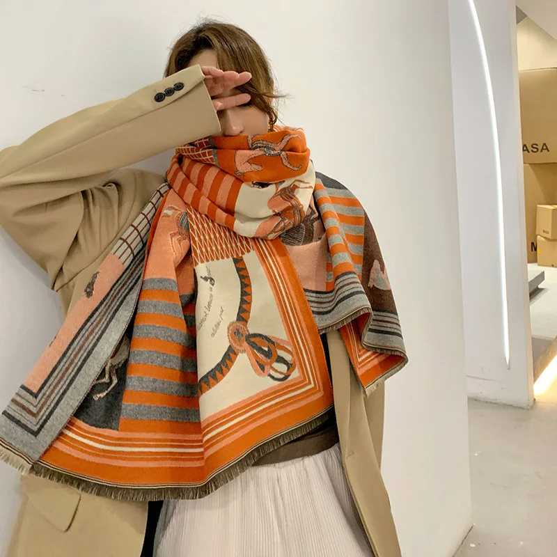 وشاح كشميري شتوي فاخر للنساء ، - مراجعة Woven Scarf Blanket وسعره
