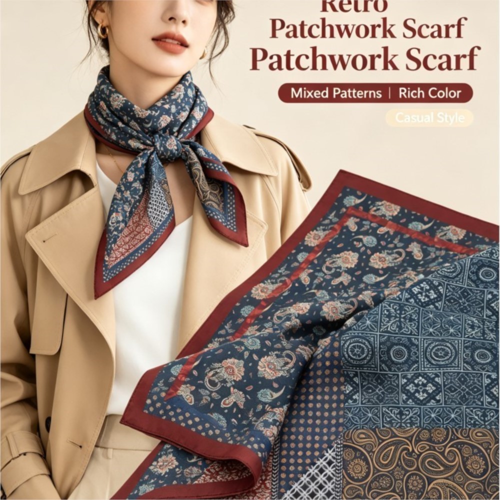 وشاح مربع بنقشة بيزلي ريترو 70 - مراجعة Bandana Cotton وسعره
