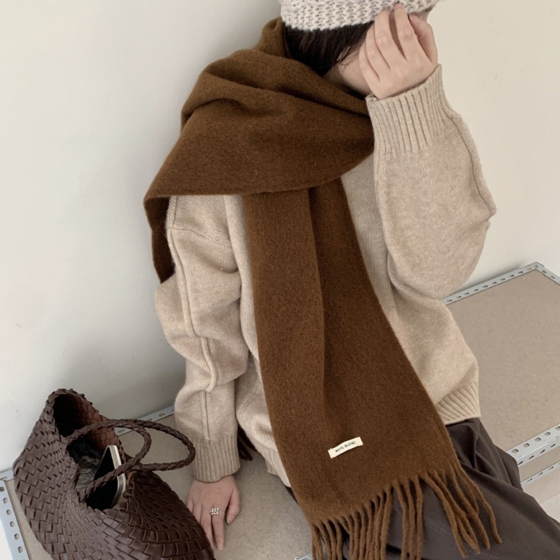 النسخة الكورية شيك الصلبة شراب - مراجعة Muffler Men Wool وسعره