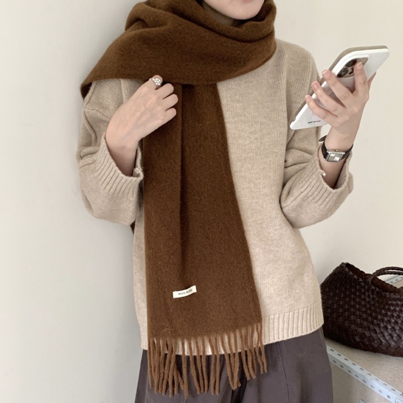 النسخة الكورية شيك الصلبة شراب - مراجعة Muffler Men Wool وسعره