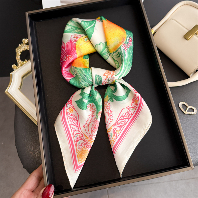 2026 جديد الفاكهة طباعة الحرير - مراجعة Ascot Neck Scarf وسعره