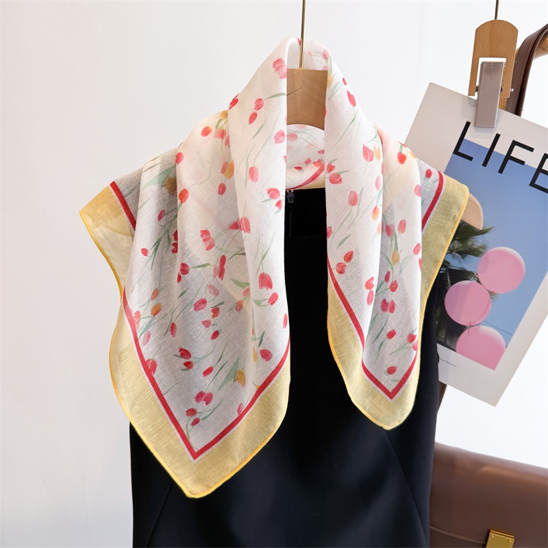 وشاح مربع من القطن والكتان بطو - مراجعة Bandana Cotton وسعره