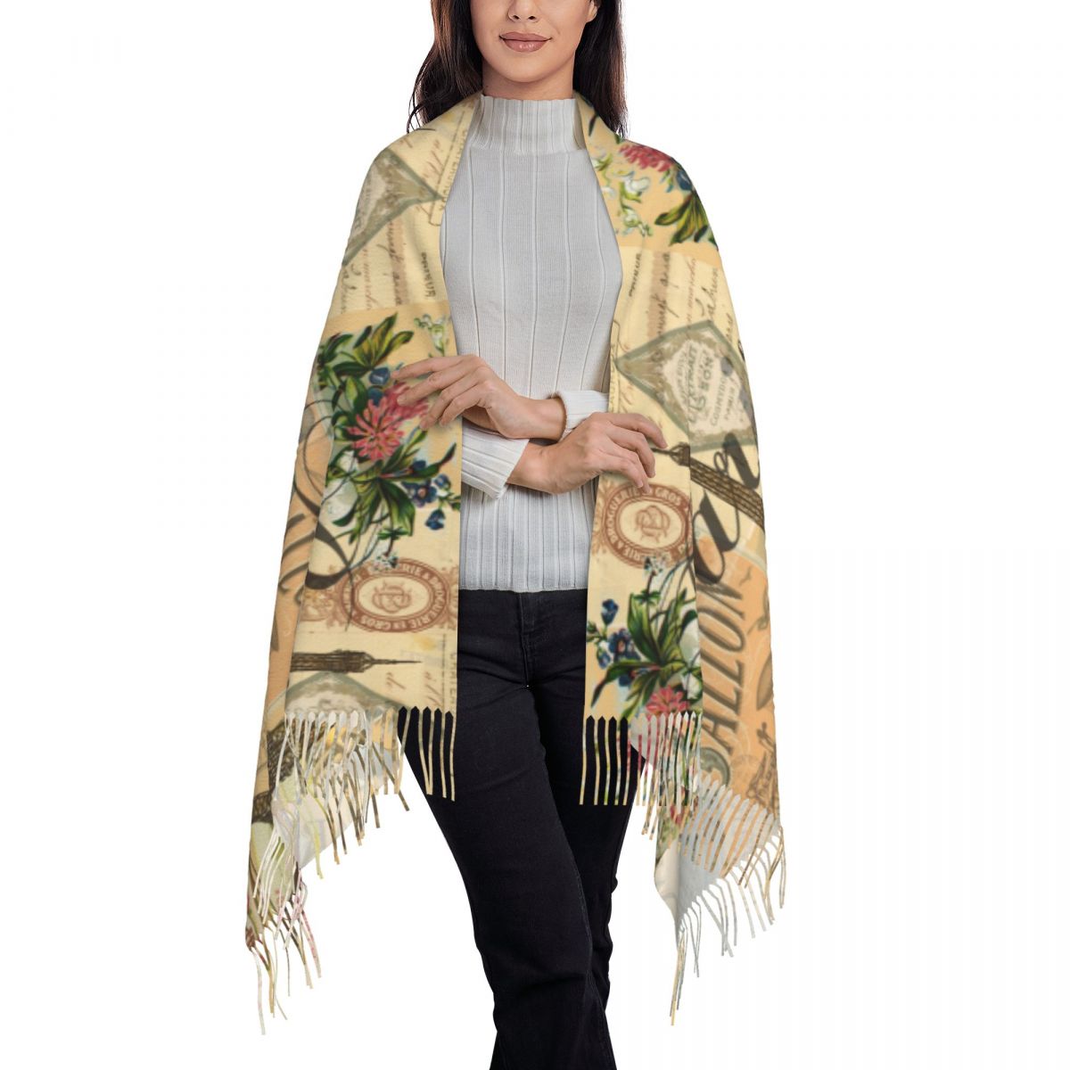 شال التفاف المرأة الشتاء وشاح  - مراجعة Pashmina Wrap Large وسعره
