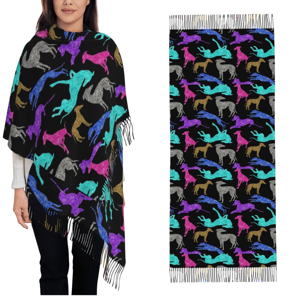 Greyt السلوقي كومبو وشاح شالات - مراجعة Pashmina Wrap Large وسعره
