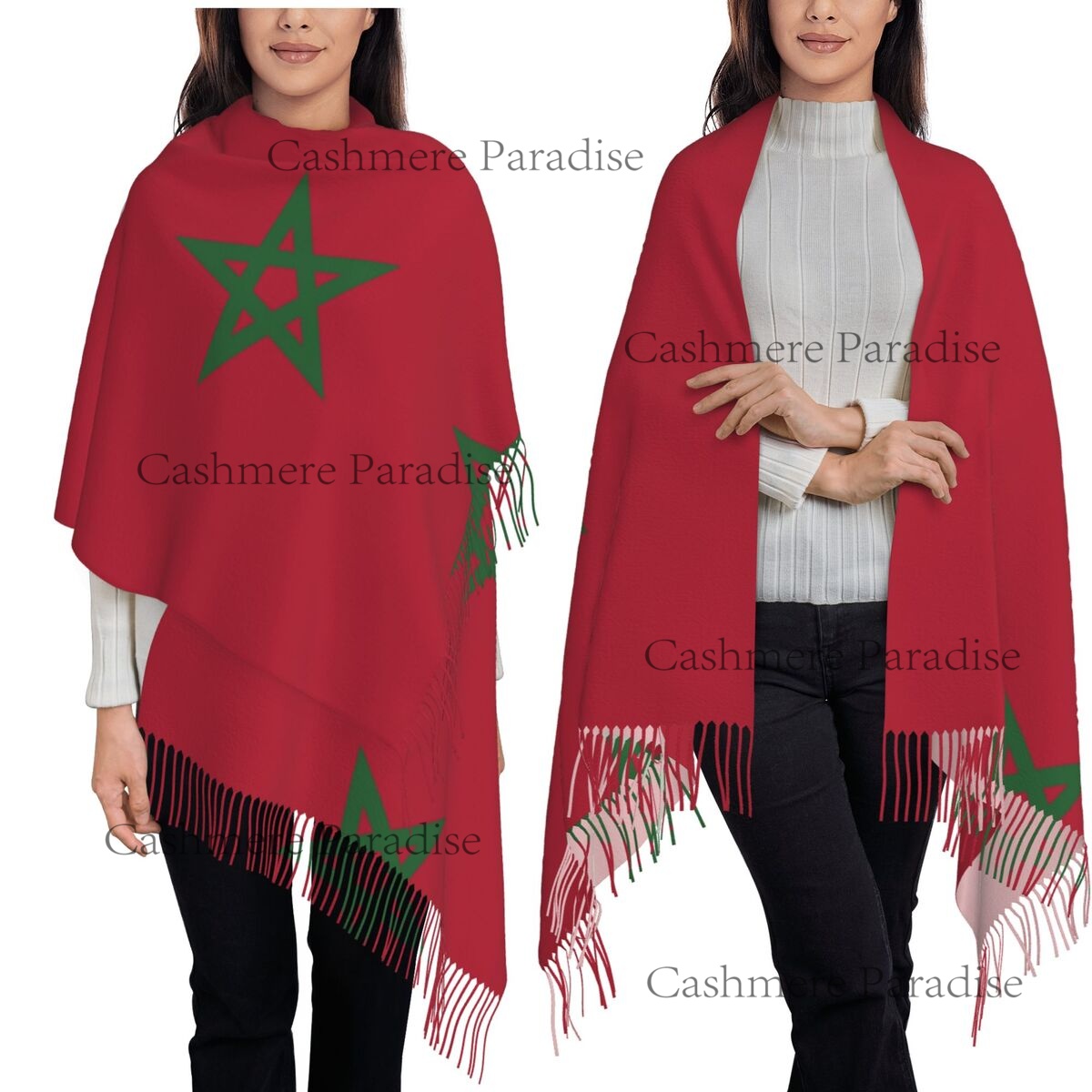المغرب العلم المرأة الشتاء الد - مراجعة Infinity Scarf Knit وسعره