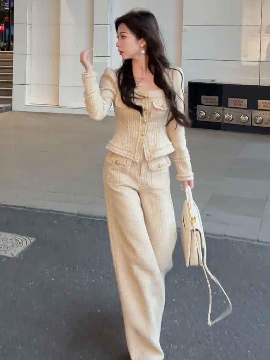 معطف بأكمام طويلة أحادية اللون - مراجعة Pocket Square Set وسعره