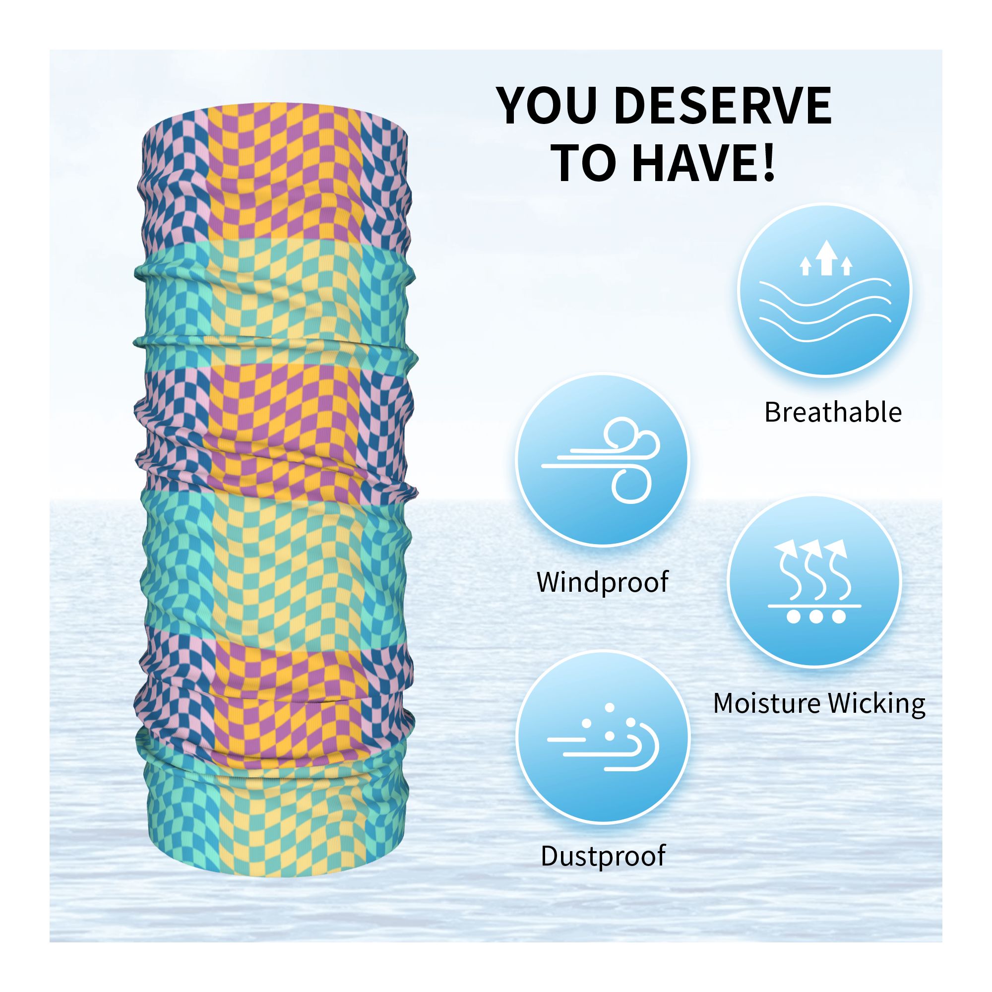 مخصص الملونة متقلب باندانا الر - مراجعة Neck Warmer Tube وسعره