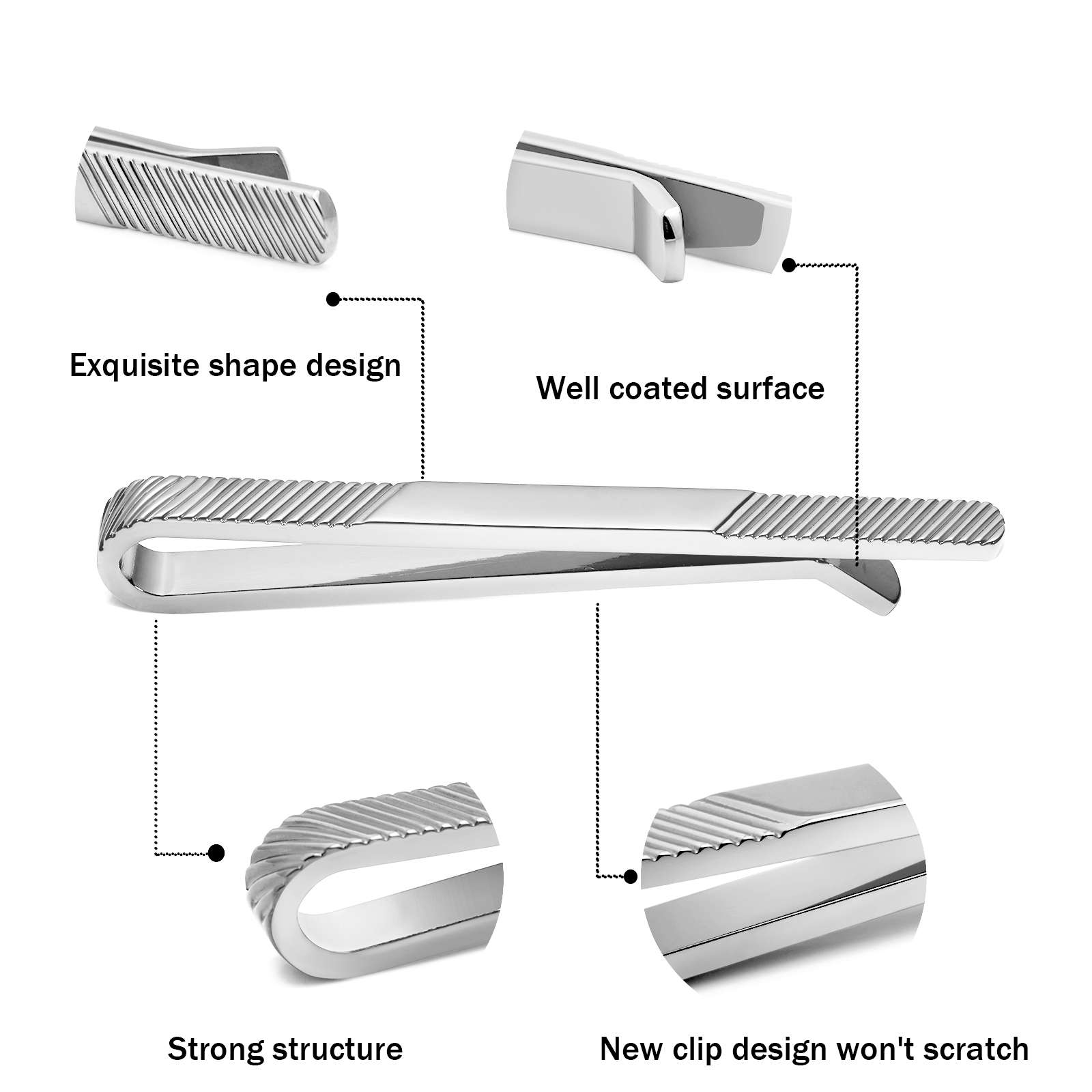 مشبك ربطة عنق مقاس 2.5 بوصة من - مراجعة Tie Bar Set Gift وسعره