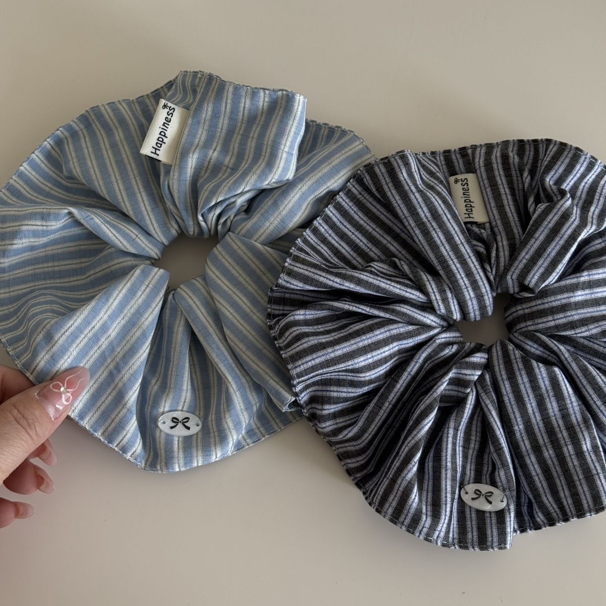 كوريا الأزياء شريط الشعر الأرب - مراجعة Silk Tie Striped وسعره