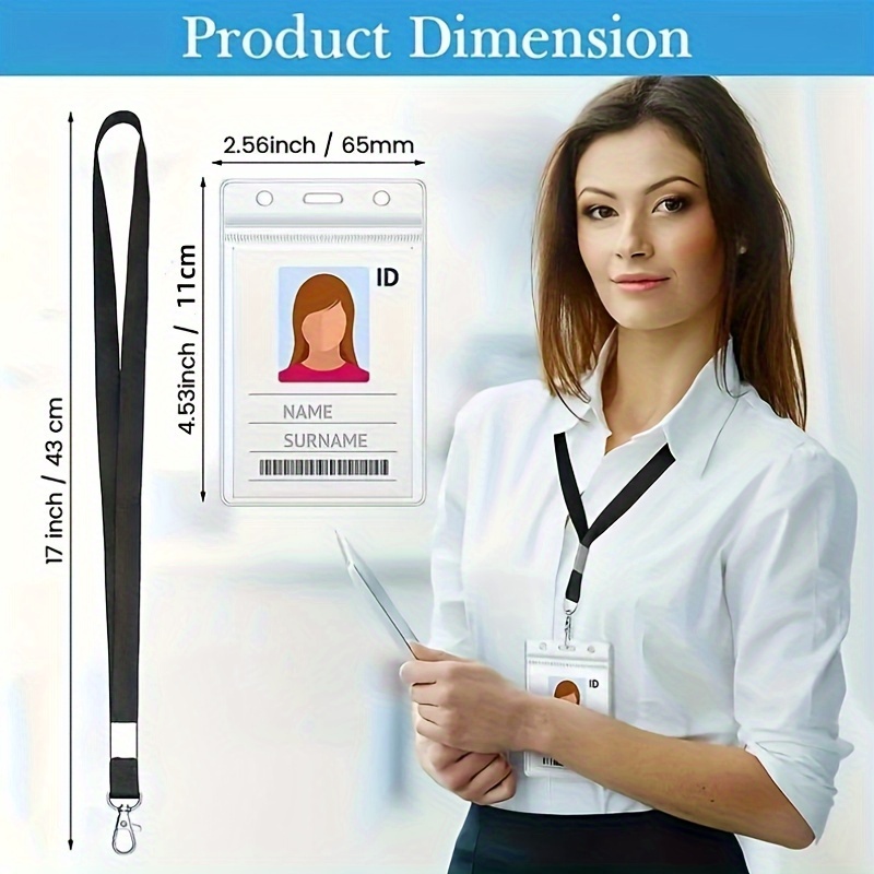 حامل بطاقة شارة اسم شفافة مقاو - مراجعة Lanyard Badge Holder وسعره