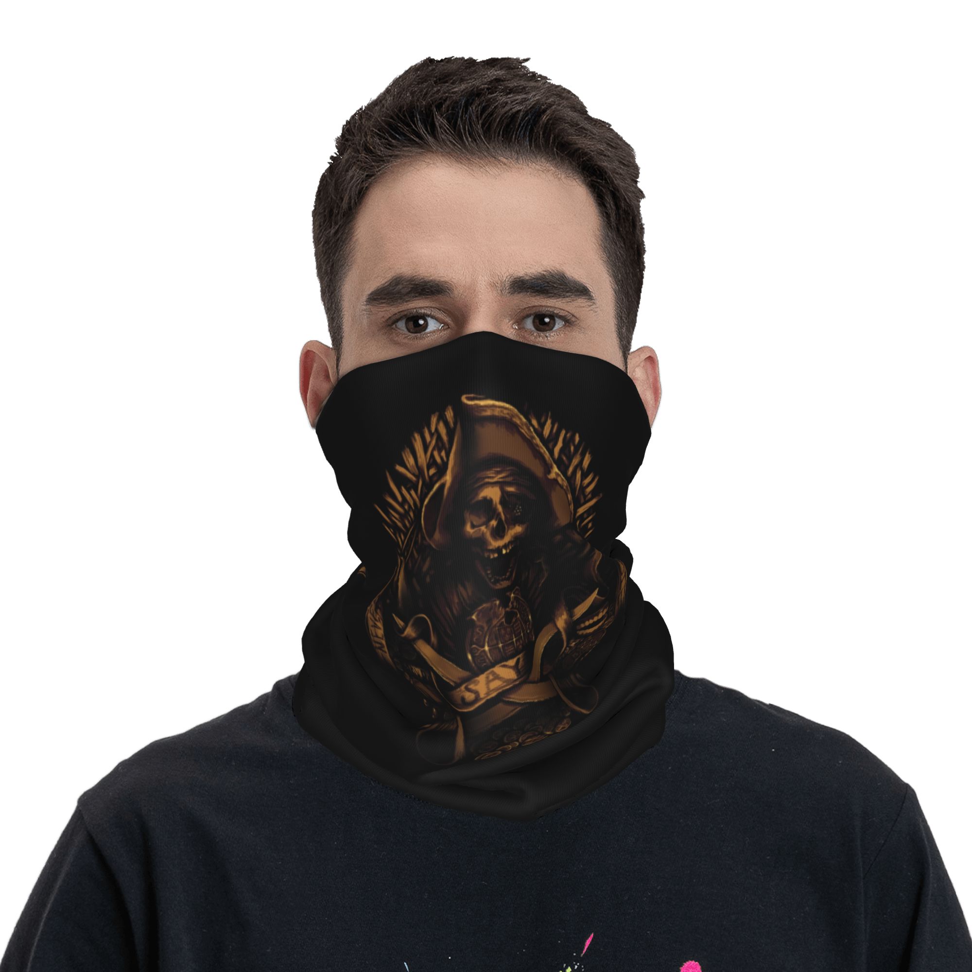 وشاح رقبة مخصص بتصميم جمجمة ال - مراجعة Neck Warmer Tube وسعره